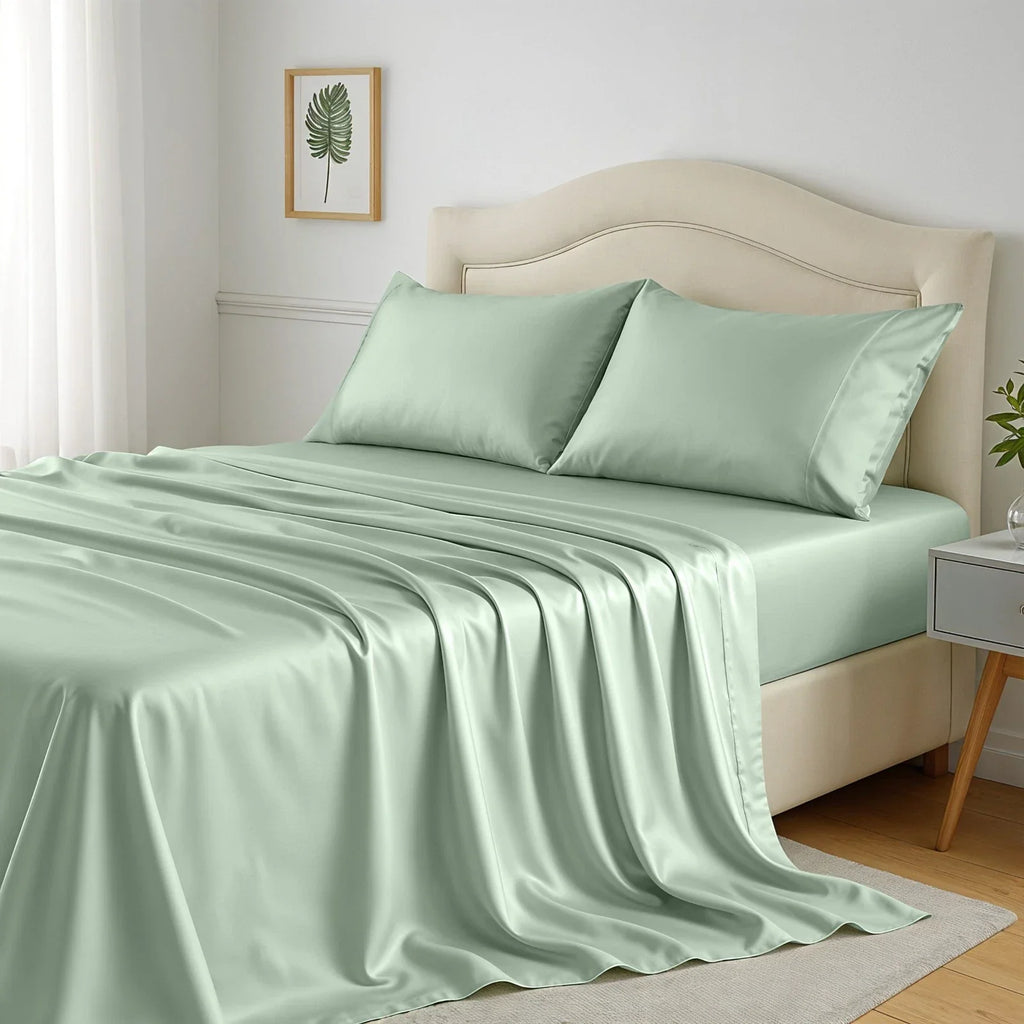 4PC 100% Bamboo Viscose Sheet Set Cooling Deep Pocket 16" Soft Luxury Bed Sheets